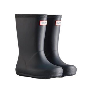 Hunter Kids First Classic Navy Waterproof Rain Boots, size 10